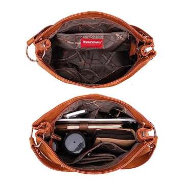 Montana West Purses for Women Hobo Bags Large Leather Handbags Shoulder Satchel Bag for Gift Travel Casual Work MWC-047DBR