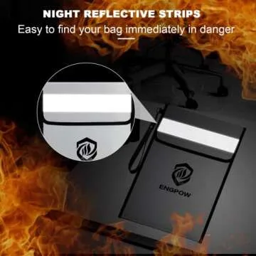 ENGPOW Fireproof Document Bag with Lock & Waterproof Features