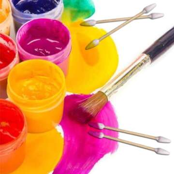 1200pcs Precision Tip Cotton Swabs for Makeup, Bamboo Sticks and Double Pointed