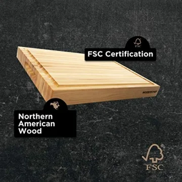 Large Maple Cutting Board with Juice Groove - Eco-Friendly Design