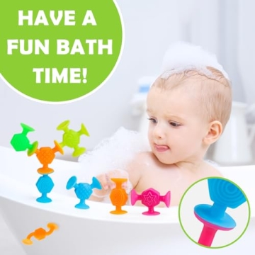 Engaging Textured Suction Cup Bath Toys for Kids 4-8