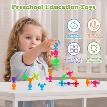 Engaging Textured Suction Cup Bath Toys for Kids 4-8