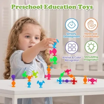 Engaging Textured Suction Cup Bath Toys for Kids 4-8