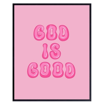 Trendy Pink Preppy Christian Wall Decor for Home