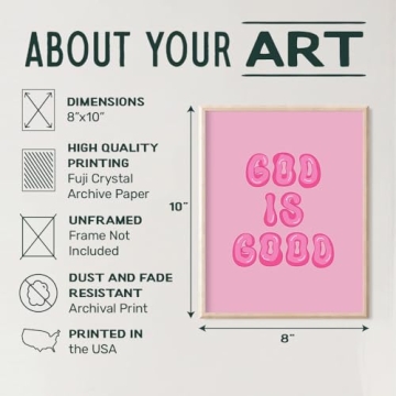 Trendy Pink Preppy Christian Wall Decor for Home