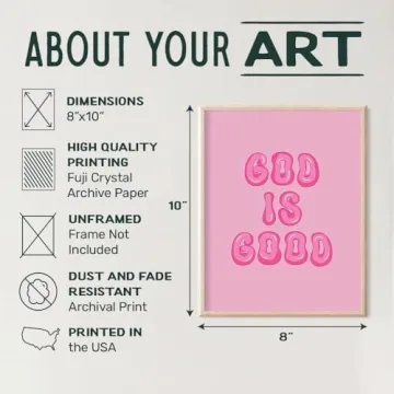 Trendy Pink Preppy Christian Wall Decor for Home