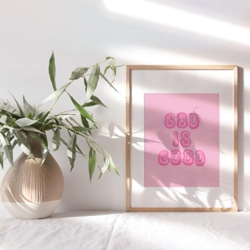 Trendy Pink Preppy Christian Wall Decor for Home