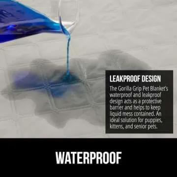 Gorilla Grip Waterproof Dog Bed Cover 82x82, Pet Blanket for Furniture, Sofa, Couch, Crate, Car, Sofa Throw Essential for Cats and Dogs, Tear and Slip Resistant Leakproof Cushion Cover, Light Taupe