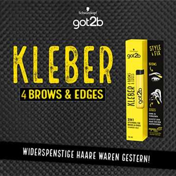 got2b glue 4 brows & edges, 2in1 brow gel & hair mascara, with practical, two-sided eyebrow brush fo...