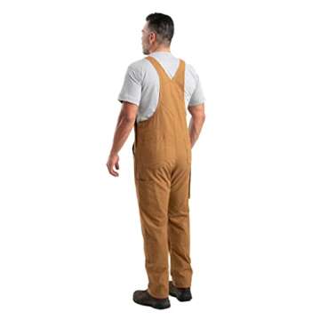 Berne Men's Highland Flex Unlined Duck Bib Overall - Durable Workwear for All Seasons