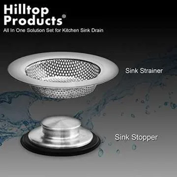 Kitchen Sink Strainer and Stopper Set for Efficient Cleanup