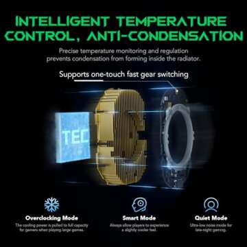 Cell Phone Cooler for Gaming Black Shark FunCooler 4 Pro, 27W Mobile Phone Cooling Fan with Sleep Timer/Fan Speed Settings for 2.59-3.46 inches iPhone/Android Heatsink, Cellphone Radiator RGB Light