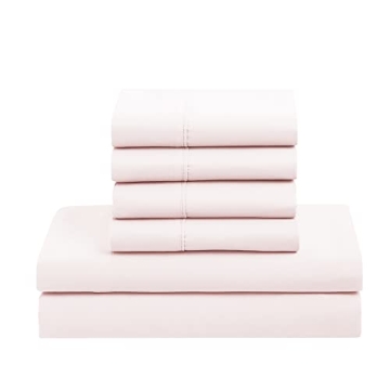5 Piece Comforter Set - Twin Pale Pink Soft Comfort