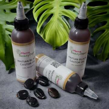 Meme Beauty Depot Haitian Black Castor Oil for Healthy Hair