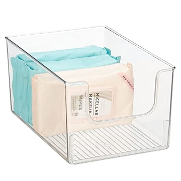 mDesign Deep Plastic Organizer Bin for Stylish Storage Solutions