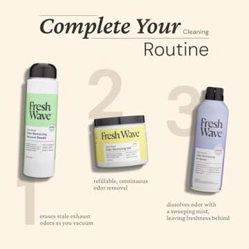 Fresh Wave Vacuum Odor Eliminating & Deodorizer Beads, 5.25 oz. - Safer Odor Relief, Natural Plant-Based Odor Eliminator, Odor Absorbers for Home, Keeps Vacuum Fresh Between Uses