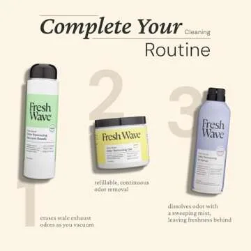 Fresh Wave Vacuum Odor Eliminating & Deodorizer Beads, 5.25 oz. - Safer Odor Relief, Natural Plant-Based Odor Eliminator, Odor Absorbers for Home, Keeps Vacuum Fresh Between Uses