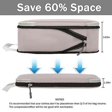 Dec-Mec Ultralight Compression Packing Cubes for Travel