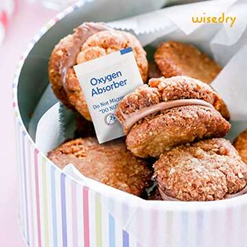 wisedry 300CC [100 Packets, 10 packs of 10 each] Food Grade Oxygen Absorbers for Long Term Food Storage, Keep Food Fresh O2 Absorbers Packets for Wheat Oats Flour and Freeze Dried Foods