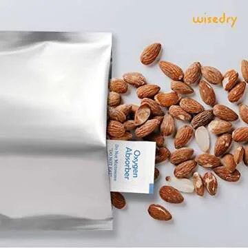 wisedry 300CC [100 Packets, 10 packs of 10 each] Food Grade Oxygen Absorbers for Long Term Food Storage, Keep Food Fresh O2 Absorbers Packets for Wheat Oats Flour and Freeze Dried Foods