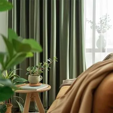 COLLACT Velvet Blackout Curtains 96 Inches Luxurious Touch