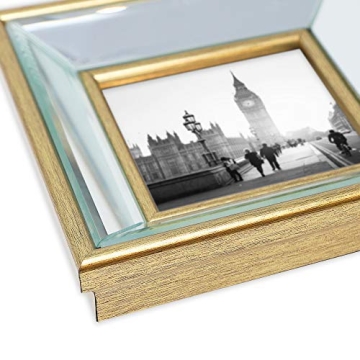 Gold Beveled Mirror Picture Frame 11x14 Wall Décor