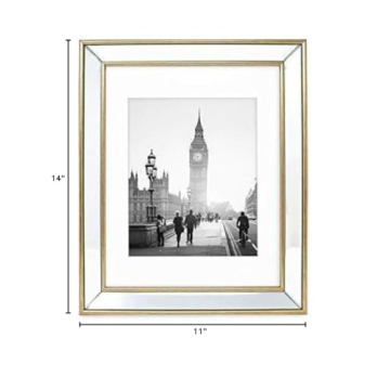 Gold Beveled Mirror Picture Frame 11x14 Wall Décor