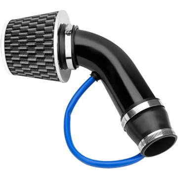 NOTETOUPT Cool Air Intake Kit, 3" Universal Car Cool Air Intake Pipe Aluminium Automotive Filter Ind...