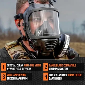 MIRA SAFETY CBRN Full Face Gas Mask with Drinking System