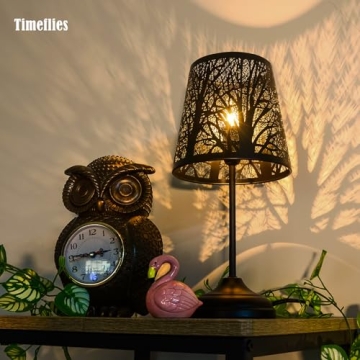 Dimmable Touch Table Lamp with Forest Patterns