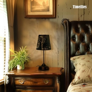 Dimmable Touch Table Lamp with Forest Patterns