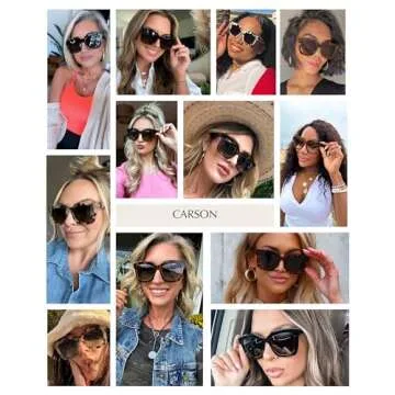 DIFF Carson Designer Square Oversized Sunglasses for Women