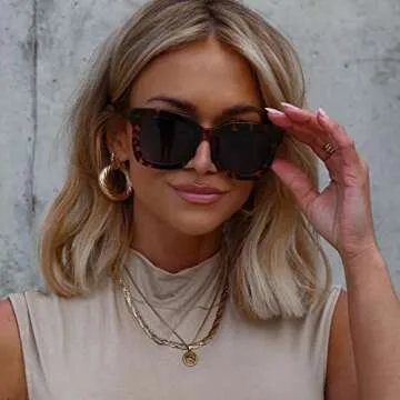 DIFF Carson Designer Square Oversized Sunglasses for Women