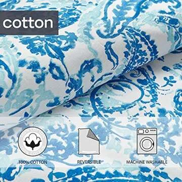 Poppy & Fritz Twin Duvet Cover Set, 100% Cotton Bedding