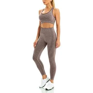 WodoWei Women 2 Piece Workout Set - Sports Bra & Leggings Activewear