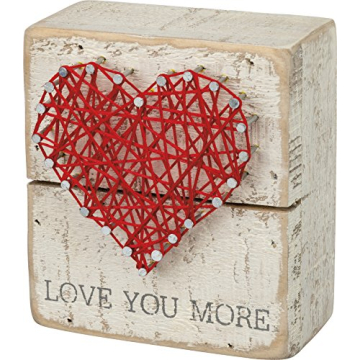 Love You More Rustic Wood Sign by Primitives by Kathy