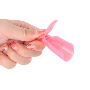 Dr.Nail 10Pcs Professional Plastic Acrylic Nail Art Polish Remover Clips UV Gel Wrap Cleaner Soak Of...