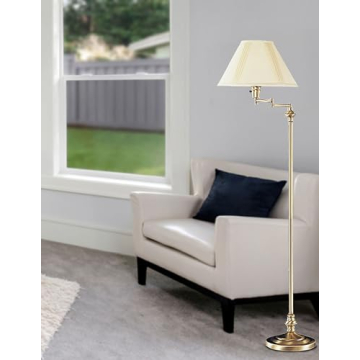 Antique Bronze Swing Arm Floor Lamp by Cal Lighting