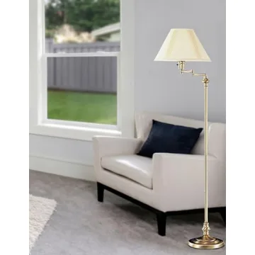 Antique Bronze Swing Arm Floor Lamp by Cal Lighting