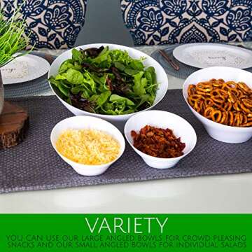 PLASTICPRO Elegant Disposable Bowls, Perfect for Parties - Pack of 4