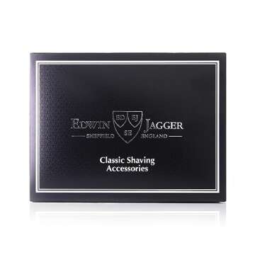 Edwin Jagger RN46 Traditional Porcelain Luxury Shaving Bowl with Handle for Shaving Cream or Shaving Soap for Men and Women (Black)