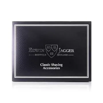 Edwin Jagger RN46 Traditional Porcelain Luxury Shaving Bowl with Handle for Shaving Cream or Shaving Soap for Men and Women (Black)