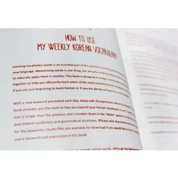 Learn Korean with My Weekly Vocabulary Book 1