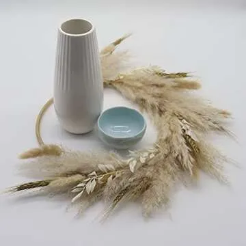 SUJISPR Real Dried Plants Wreath Made from Natural Dried Flowers for Front Door Festival Hanging Decorations Welcome Decor Wall Home Decor Wedding Decorations(Brown)