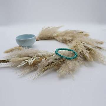 SUJISPR Real Dried Plants Wreath Made from Natural Dried Flowers for Front Door Festival Hanging Decorations Welcome Decor Wall Home Decor Wedding Decorations(Brown)