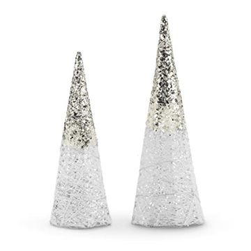 Lighted Christmas Table Decorations with Glitter