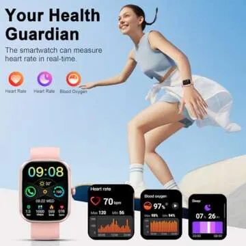 Smart Watch(Answer/Make Call), 1.91" Smartwatch for Men Women,2025 Fitness Watch with 110+ Sport Modes, Fitness Activity Tracke with Pedometer/Sleep Monitor/Heart Rate/IP68 Waterproof, for Android iOS