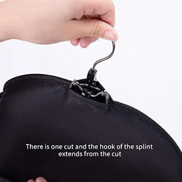 3PCS Extra Long Hair Extension Storage Bag Hairpieces Storage Holder with Wooden Hanger Dust-proof Portable Suit with Transparent Zip Up Closure- Light weight, Waterproof and Portable (Black)