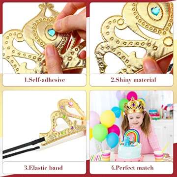 Yaomiao 44 Pcs Foam Crowns for Kids - Birthday Party Supplies