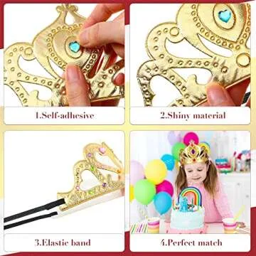 Yaomiao 44 Pcs Foam Crowns for Kids - Birthday Party Supplies